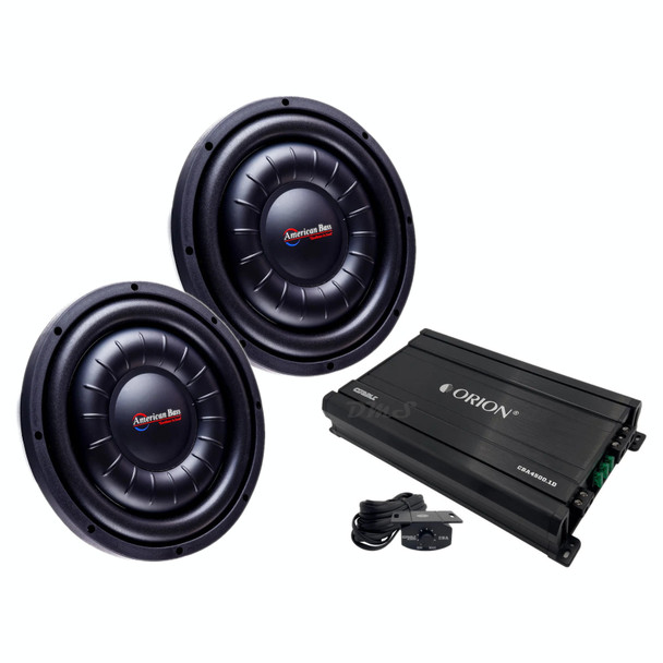 American Bass HAWK Slim 10 Package | Dual 10" 1500W D4 Subwoofers & Orion CBA4500.1D Amplifier MAIN PHOTO