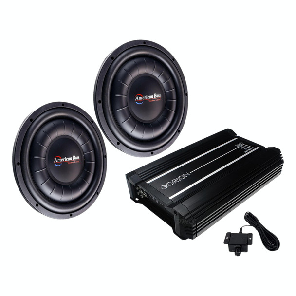American Bass HAWK Slim 12 Package | Dual 12" 2000W D2 Subwoofers & Orion XTR2500.1DZ Amplifier MAIN PHOTO