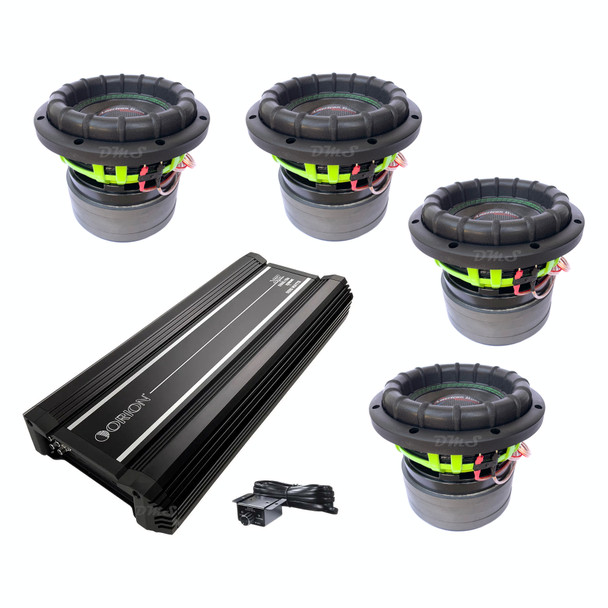 American Bass GODZILLA 8 Package | Four 8" 2400W D2 Subwoofers & Orion XTR5500.1DZ Amplifier MAIN PHOTO