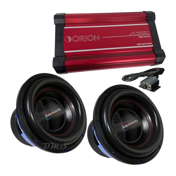 American Bass HD VELOCITY 12 Package | 12" 4400W D1 Subwoofers Orion HCCA5000.1DSPLX Amplifier MAIN PHOTO