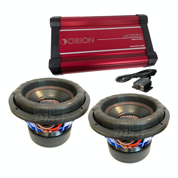 American Bass HD 12 V3 Package | Dual 12" 4000W D1 Subwoofers & Orion HCCA5000.1DSPLX Amplifier MAIN PHOTO
