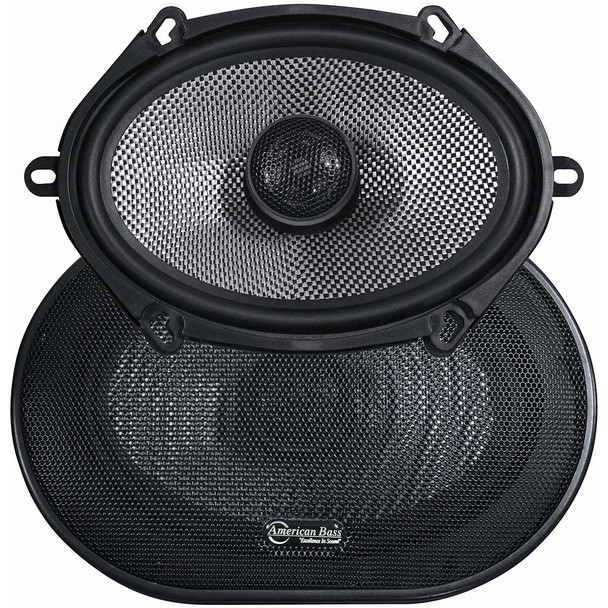 American Bass SQ5.7 | 5x7 Inch 150W 4 Ohm 2-Way Coaxial Speakers (Pair)