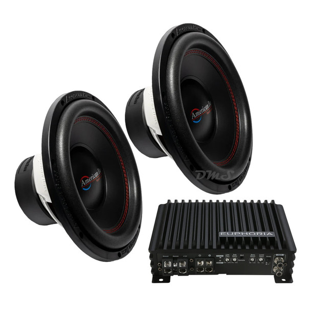 American Bass DX 12 Package | Dual 12" 600W S4 Subwoofers & Euphoria EA1.1200 Amplifier