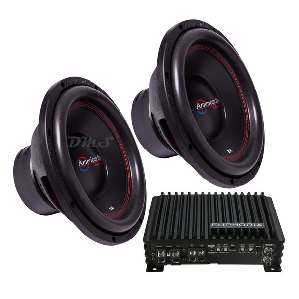 American Bass DX 12 V2 Package | Dual 12" 600W S4 Subwoofers & Euphoria EA1.1200 Amplifier