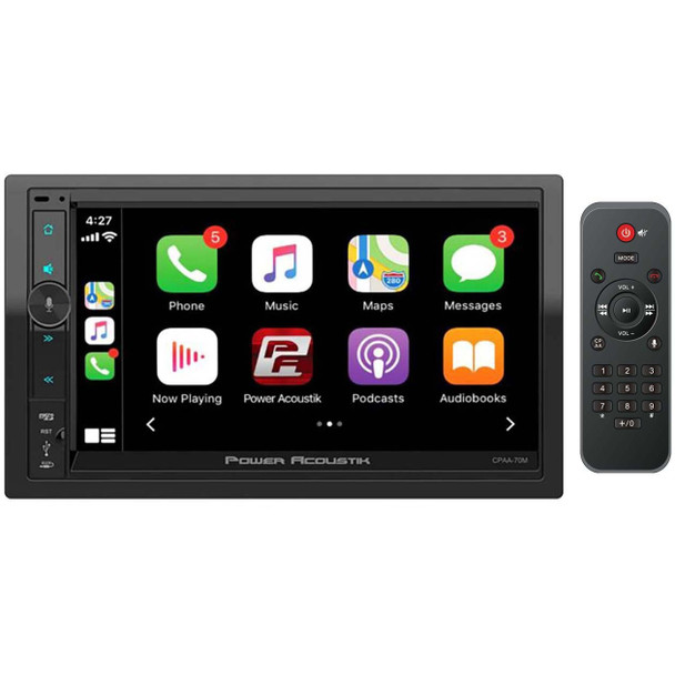 Power Acoustik CPAA-70M | 7 Inch Double Din Touchscreen Head Unit | Bluetooth Apple & Android