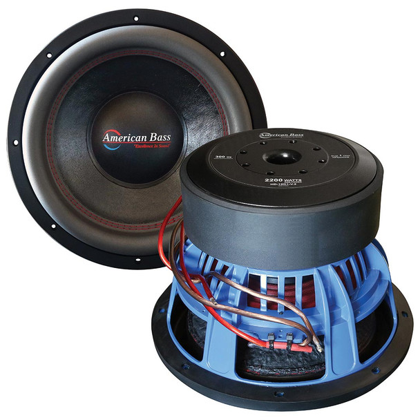 American Bass HD 12 Inch 4000W DVC 1 Ohm Subwoofer | HD12D1V2