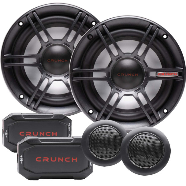Crunch CS65C | 6.5 Inch 300W 4 Ohm 2-Way Component Speakers (Pair)