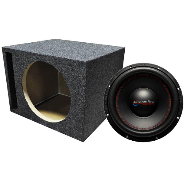 American Bass DX 12 Package | 12 Inch 600W SVC 4 Ohm Subwoofer & QPower HD Ported Box