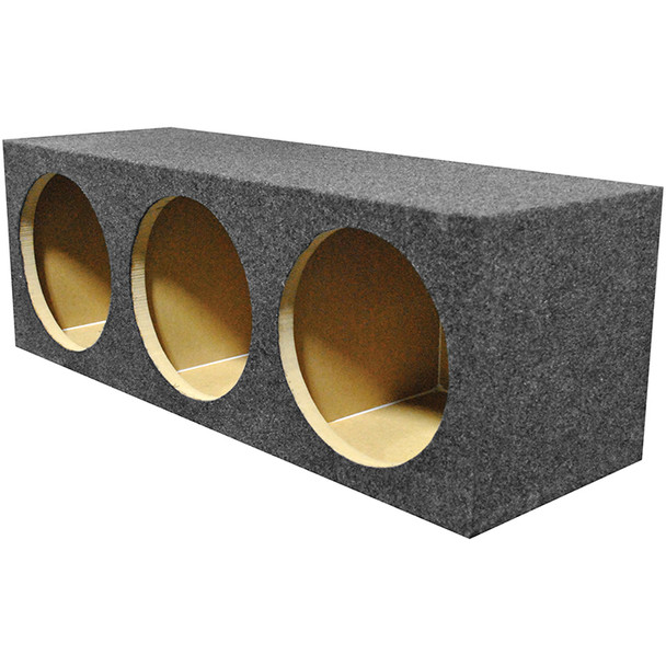 QPower QHD123HOLE | Triple 12 Inch Heavy-Duty Sealed Subwoofer Box | 3 X 12"
