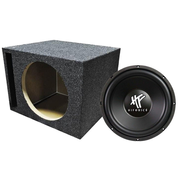 Hifonics HFX 12 Package | 12" 800W D4 Subwoofer & QPower HD Ported Box Box