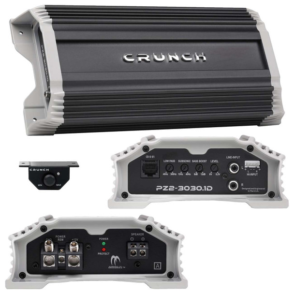 Crunch Powerzone PZ2-3030.1D | 3000W Max Monoblock Subwoofer Amplifier