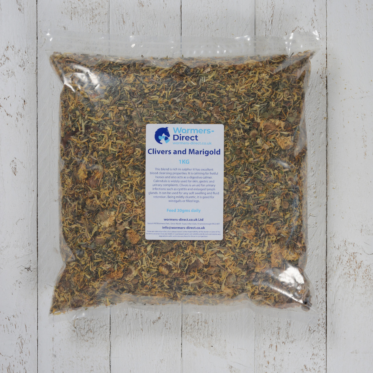 Clivers And Marigold 1kg Horse Herb Supplement - Horse Herbs | Wormers ...