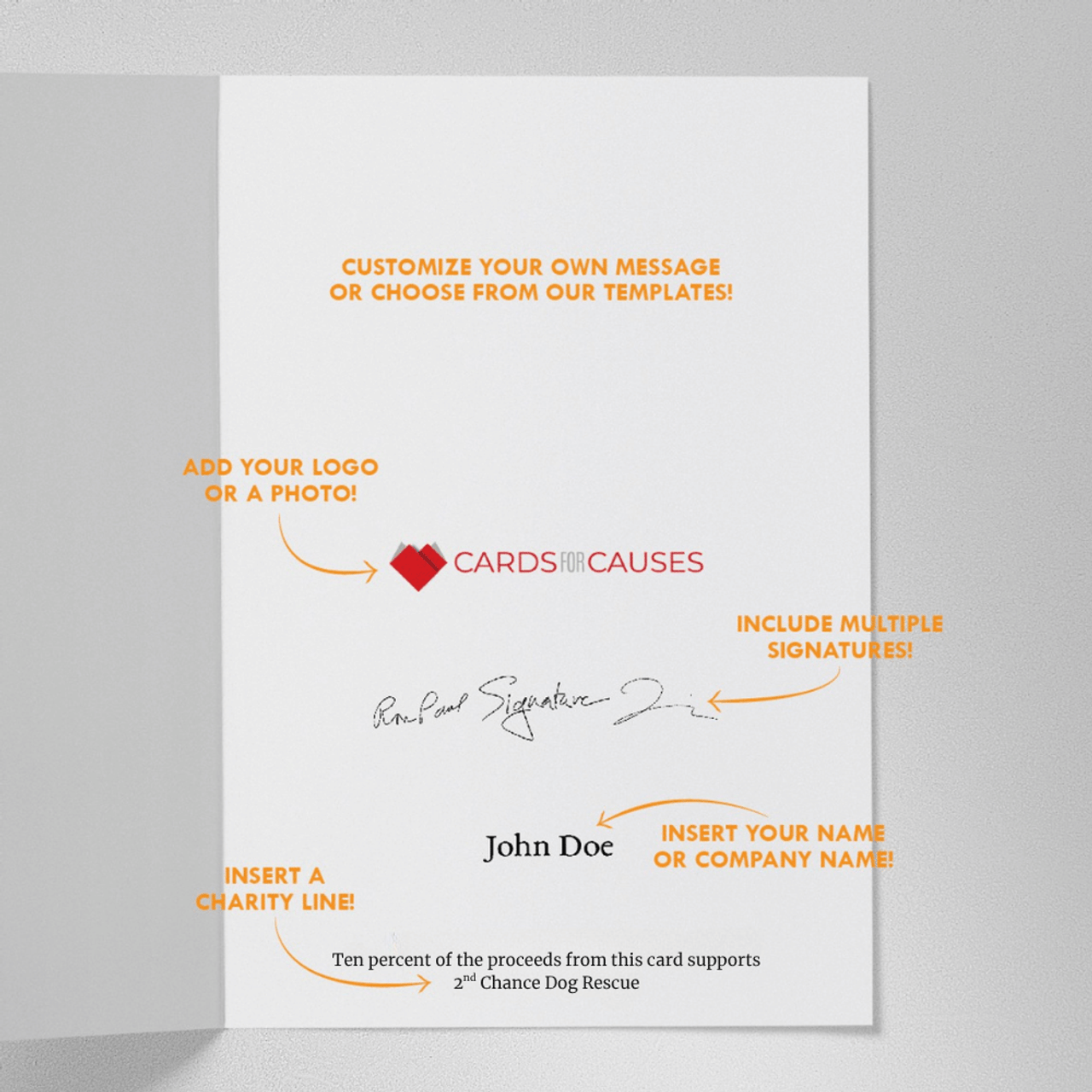 City Of Chicago Florish Christmas Card