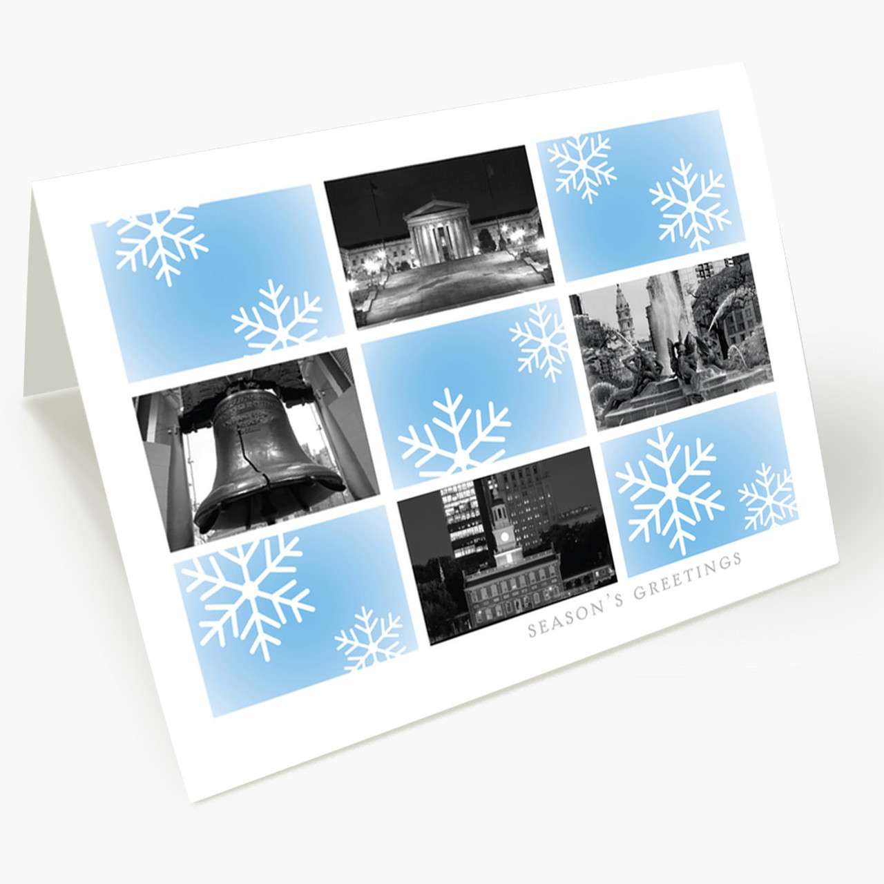 Philadelphia Snowflake  Christmas Card