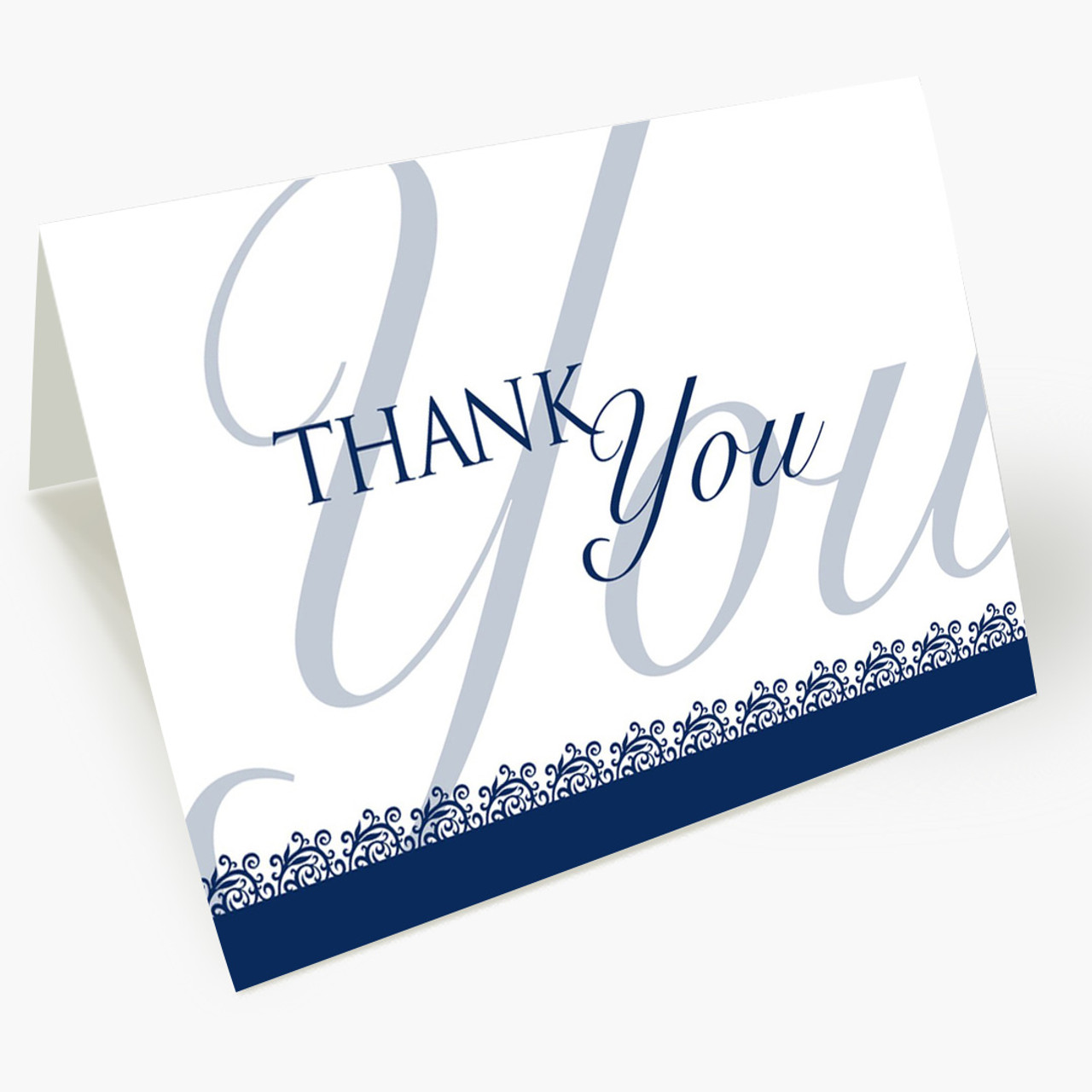 Blue Budget Thank You Card