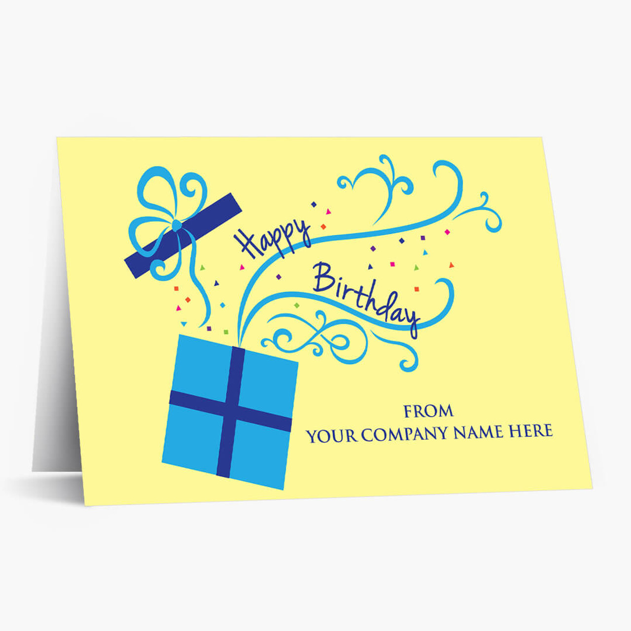 Front Imprint Business Birthday Card