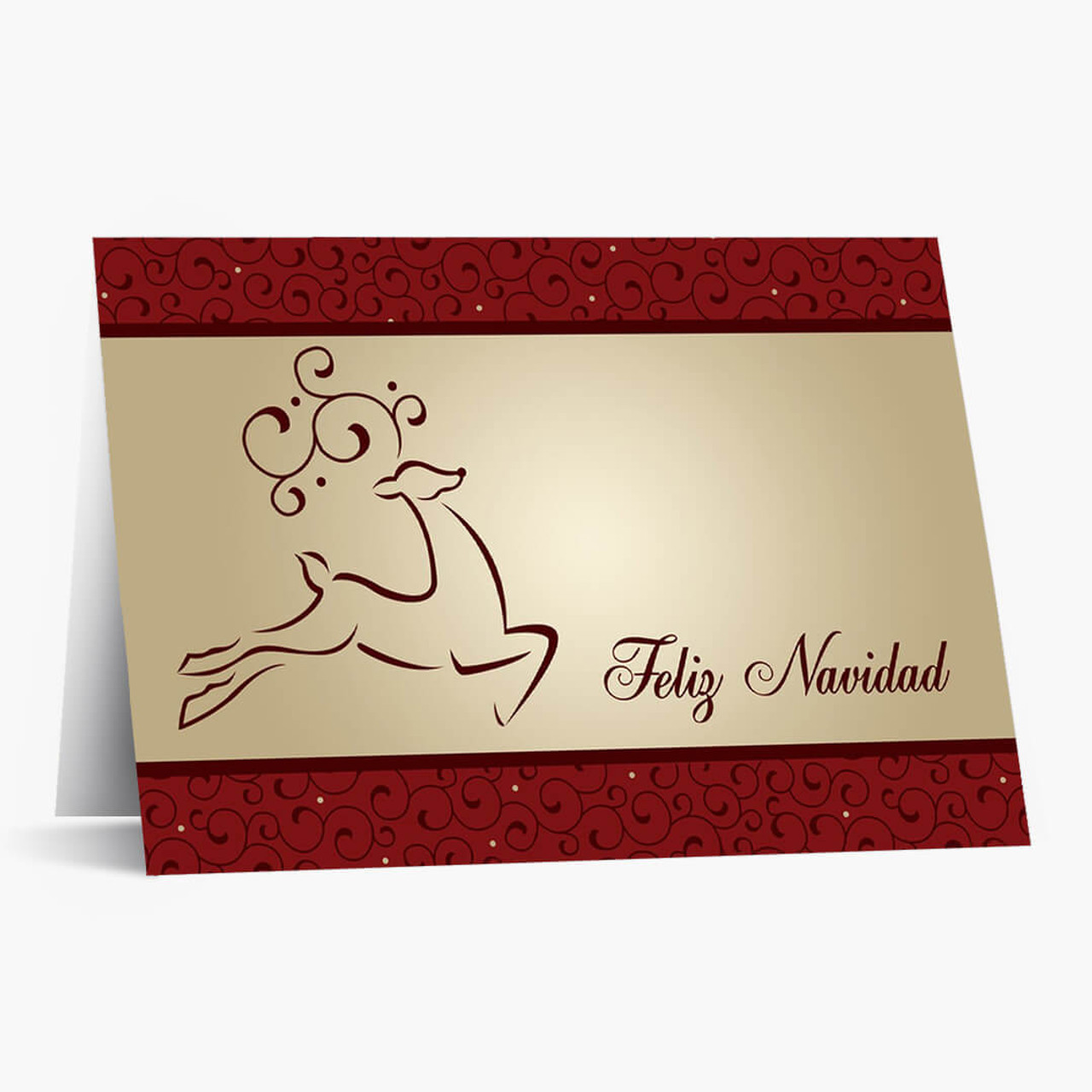 Prancing Deer Feliz Navidad Card