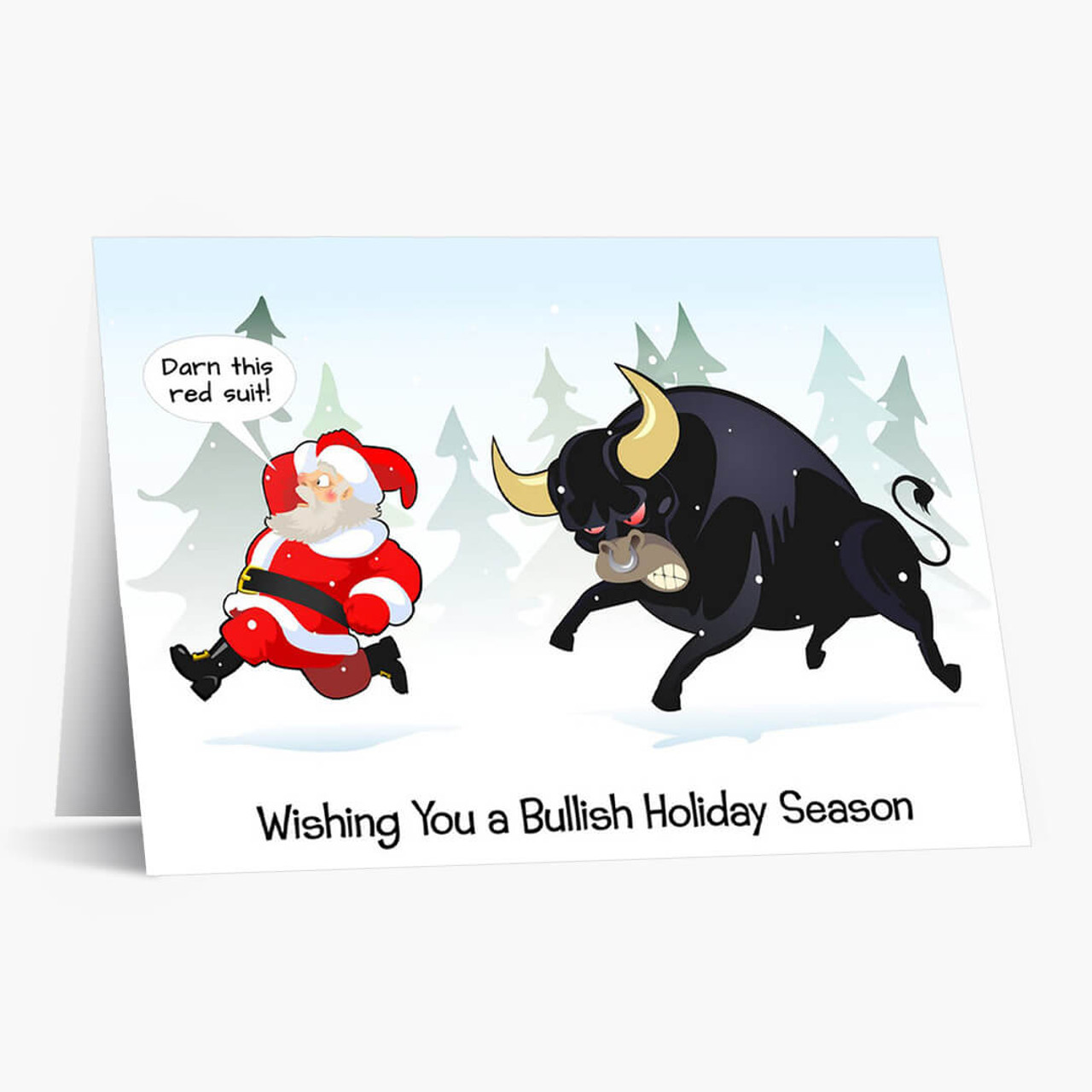 Bullish Holiday Christmas Card