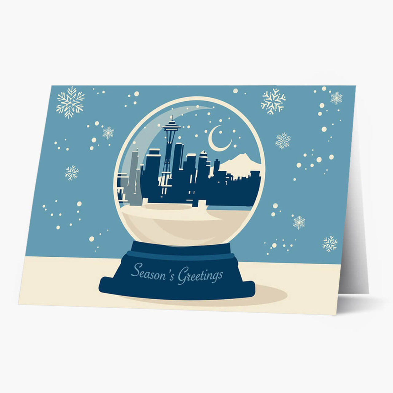 Seattle Snowglobe Christmas Card