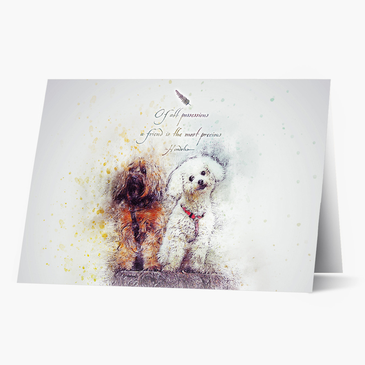 Best Friend Bichon Frise Maltese Yorkie Pet Sympathy Card