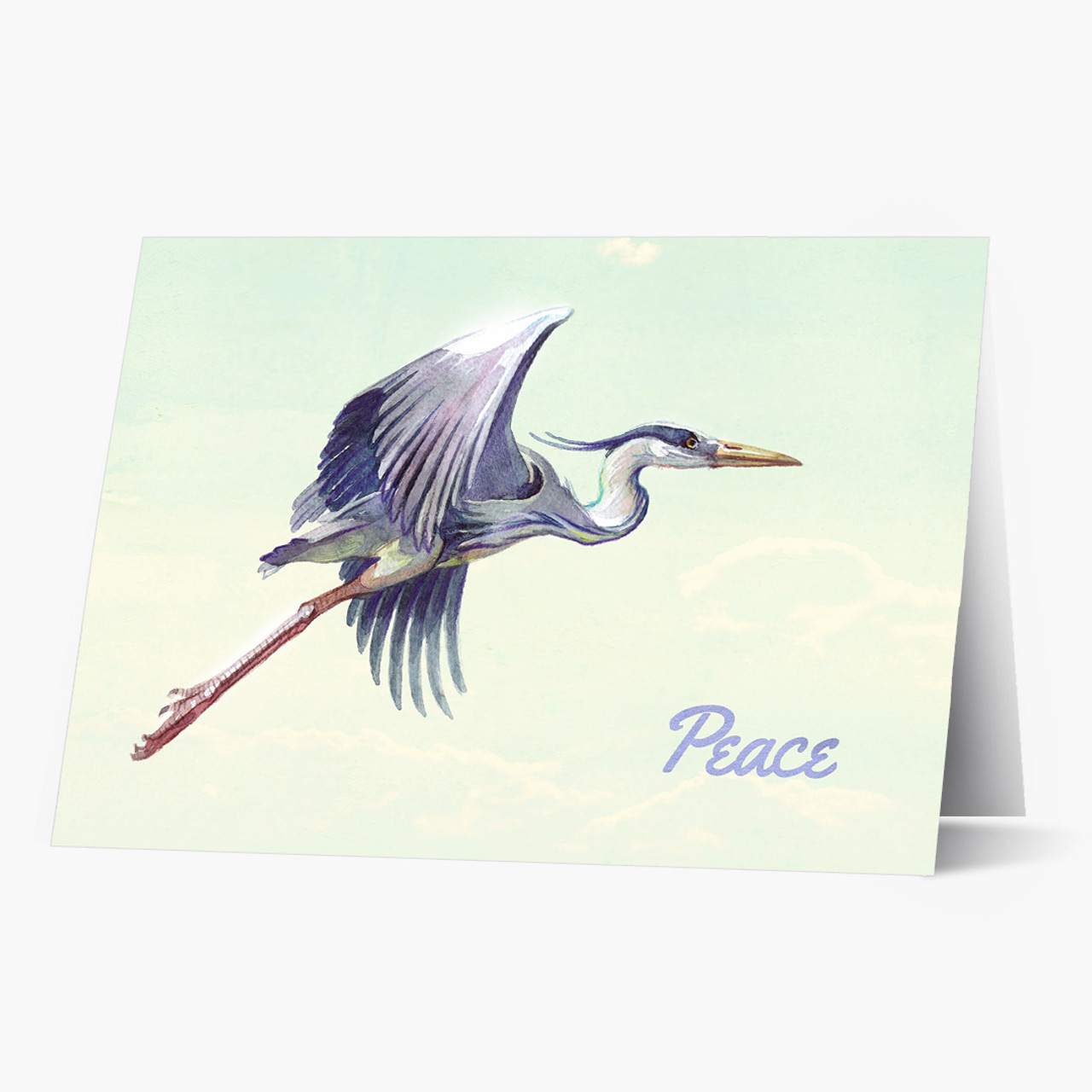 Blue Heron Christmas Card