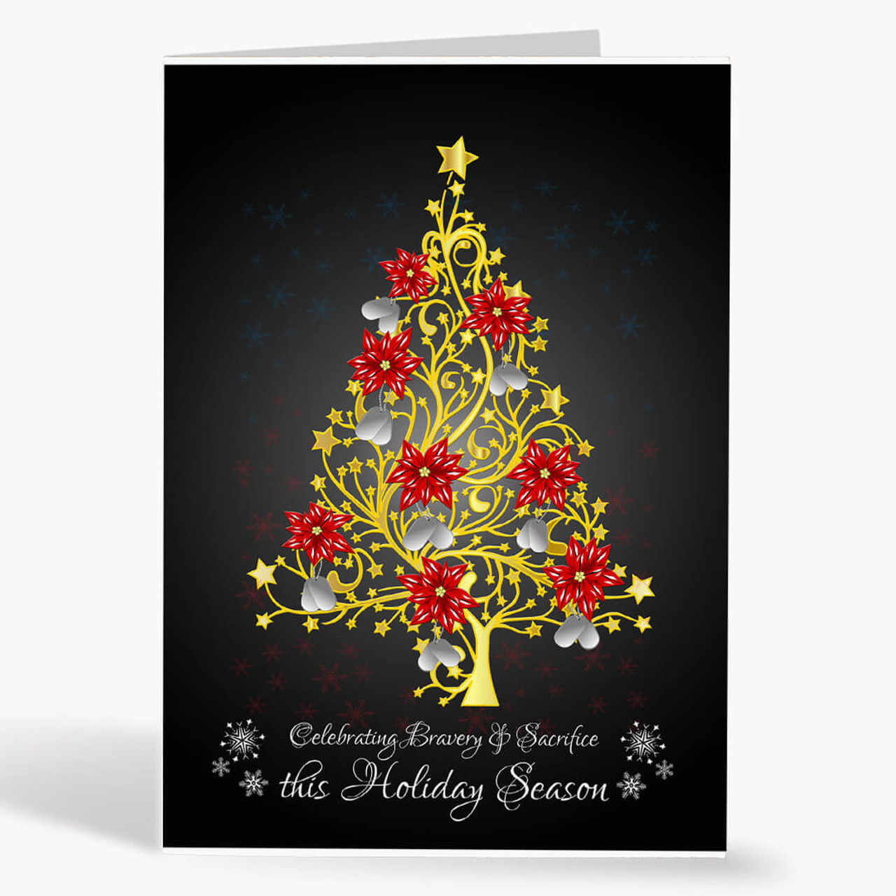 Filigree Dog Tag Christmas Card