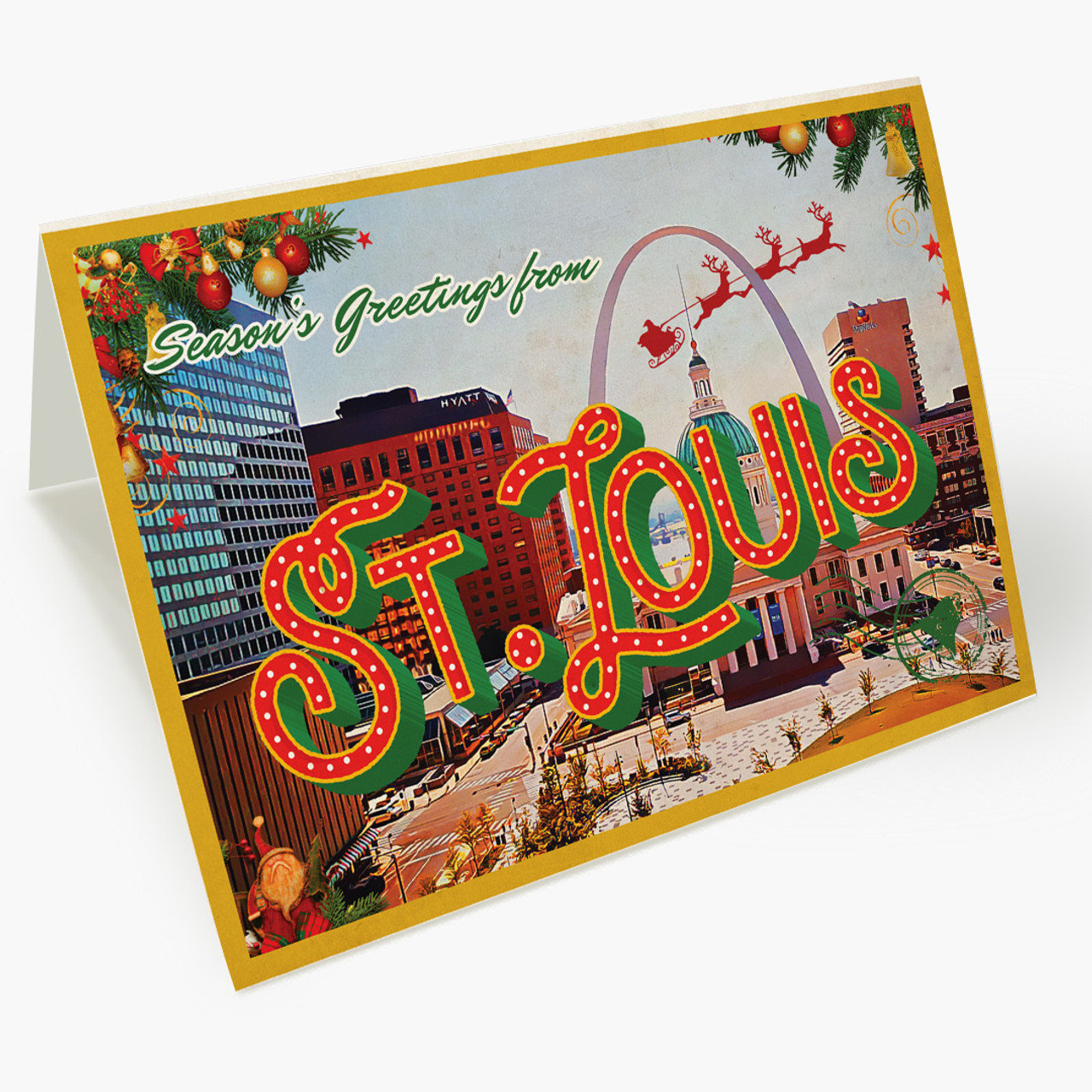 St. Louis Vintage Postcard Christmas Card