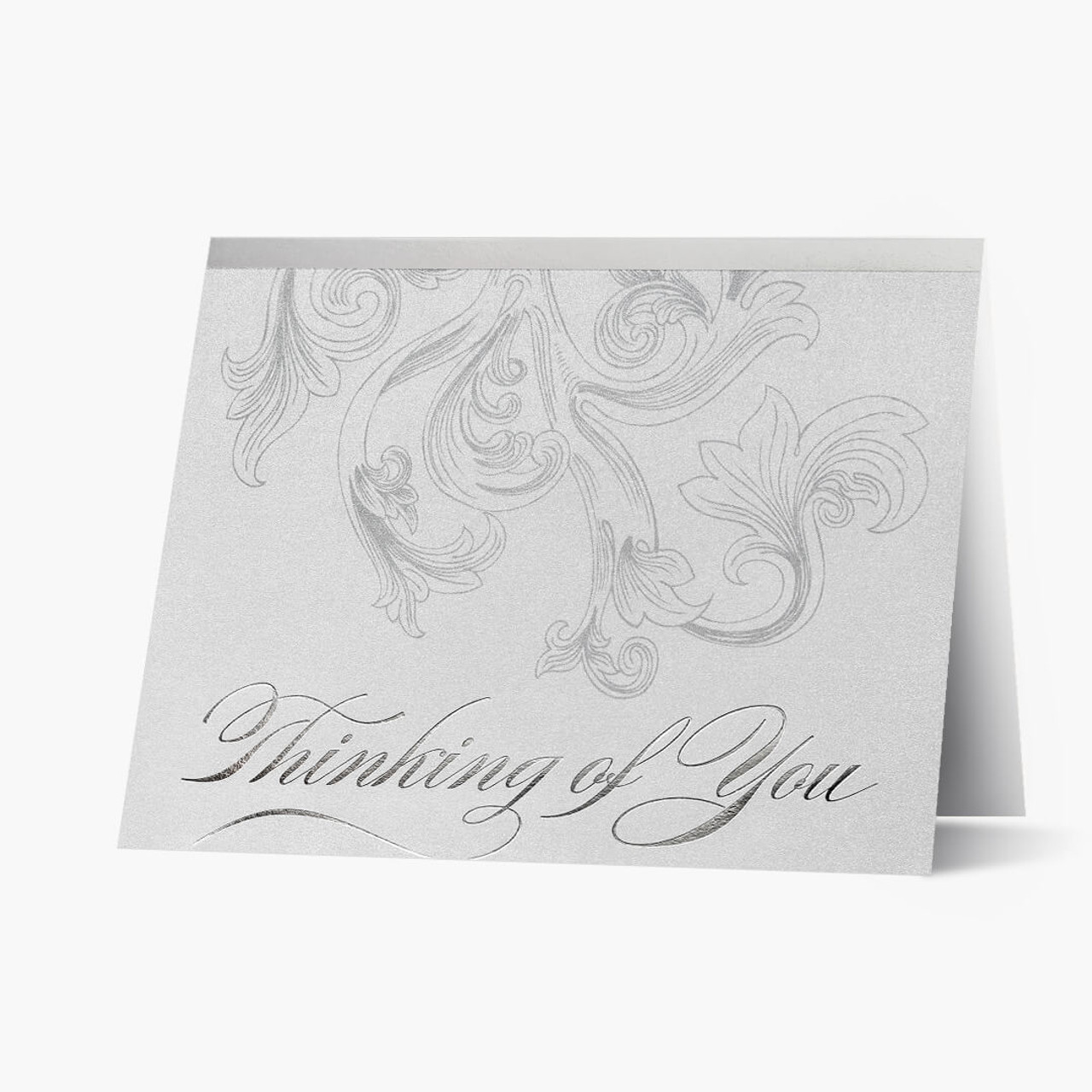 Silver  Filigree Thinking of You Card
