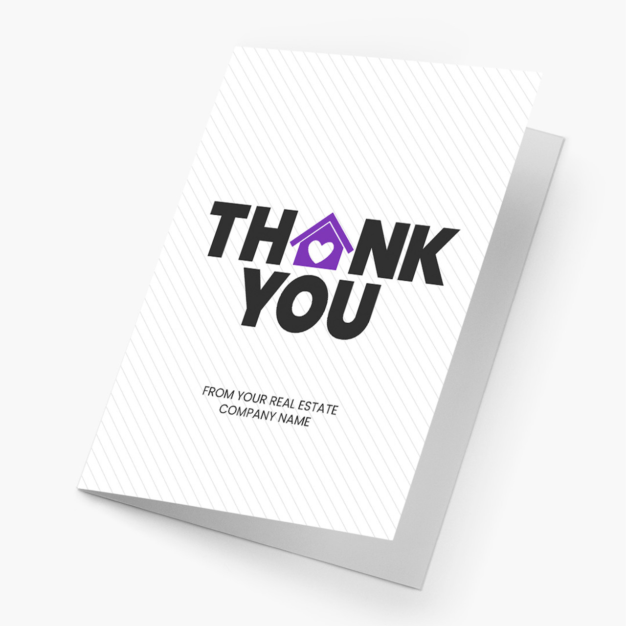 Striped Thank You House Thank You Card
