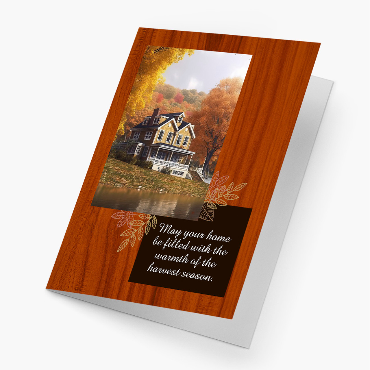 House By The Lake Thanksgiving Card