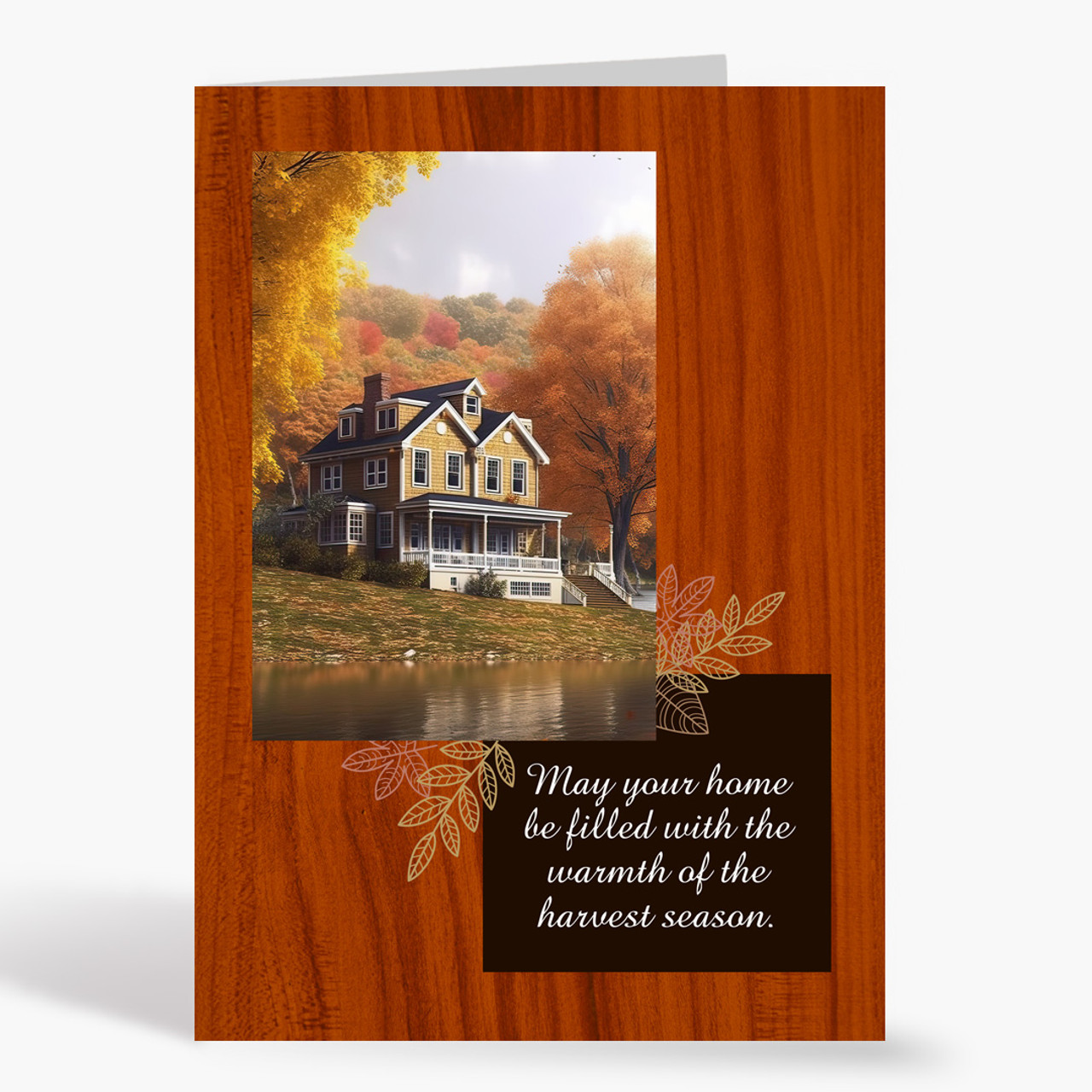 House By The Lake Thanksgiving Card