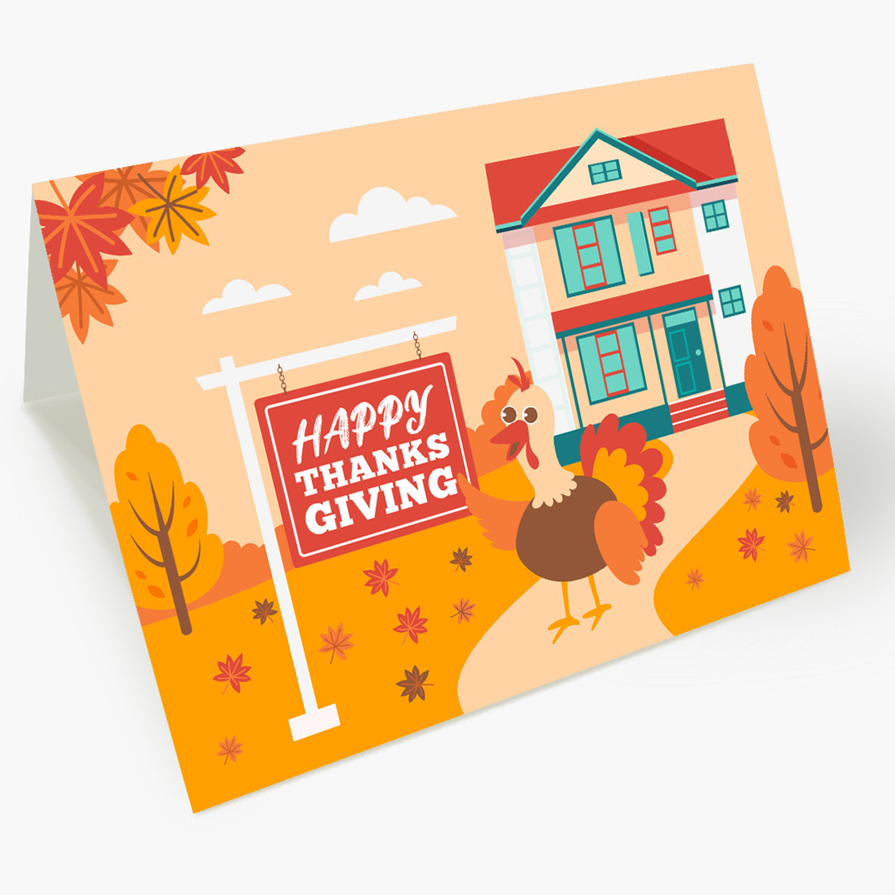 Turkey House Agent Thanksgiving Card