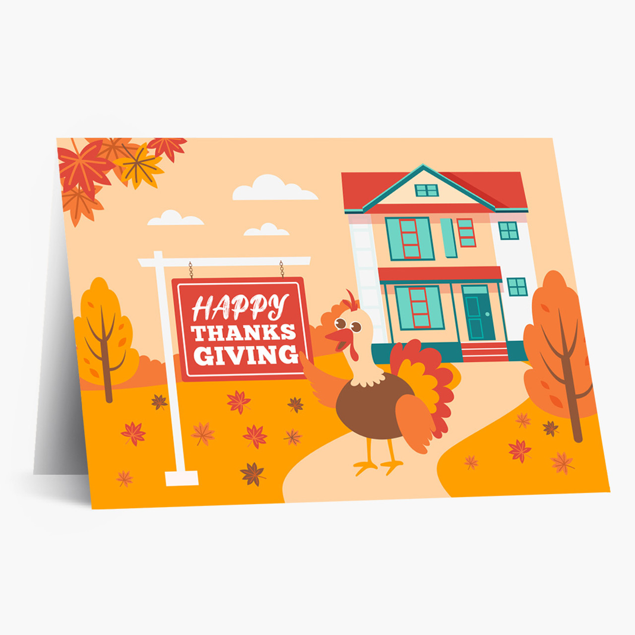 Turkey House Agent Thanksgiving Card