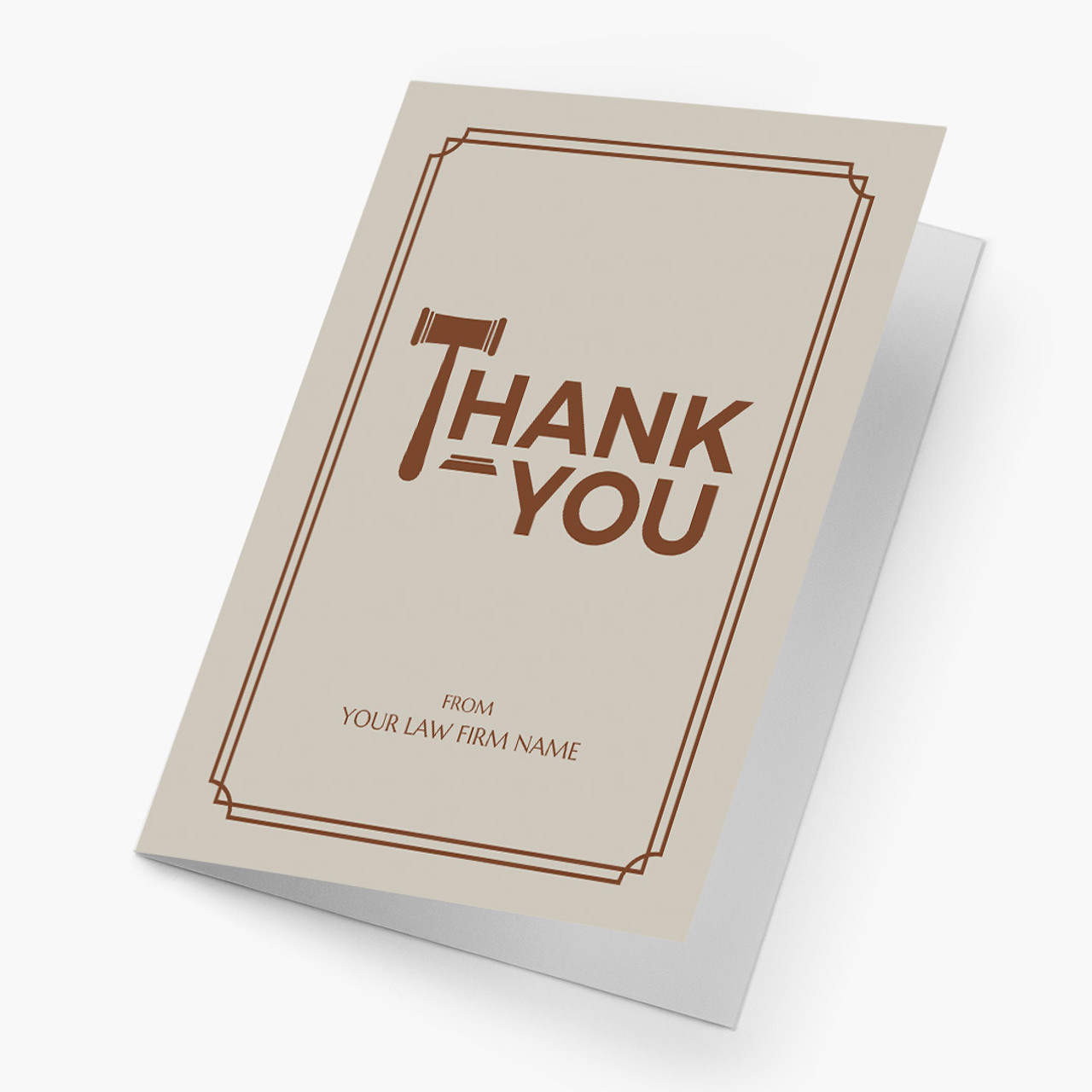 Gavel Law Firm Thank You Card