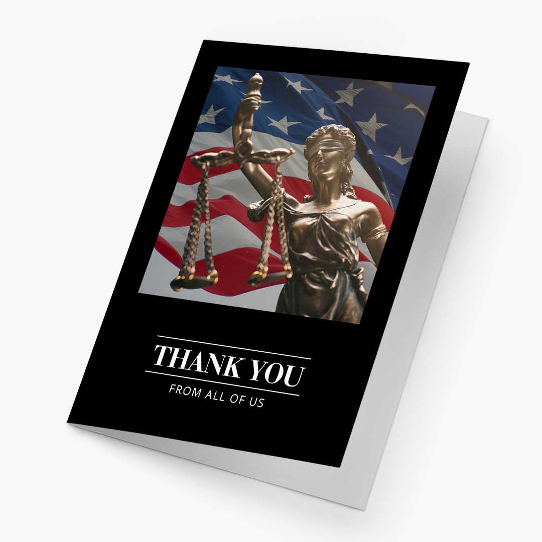 Patriotic Justice Thank You Card