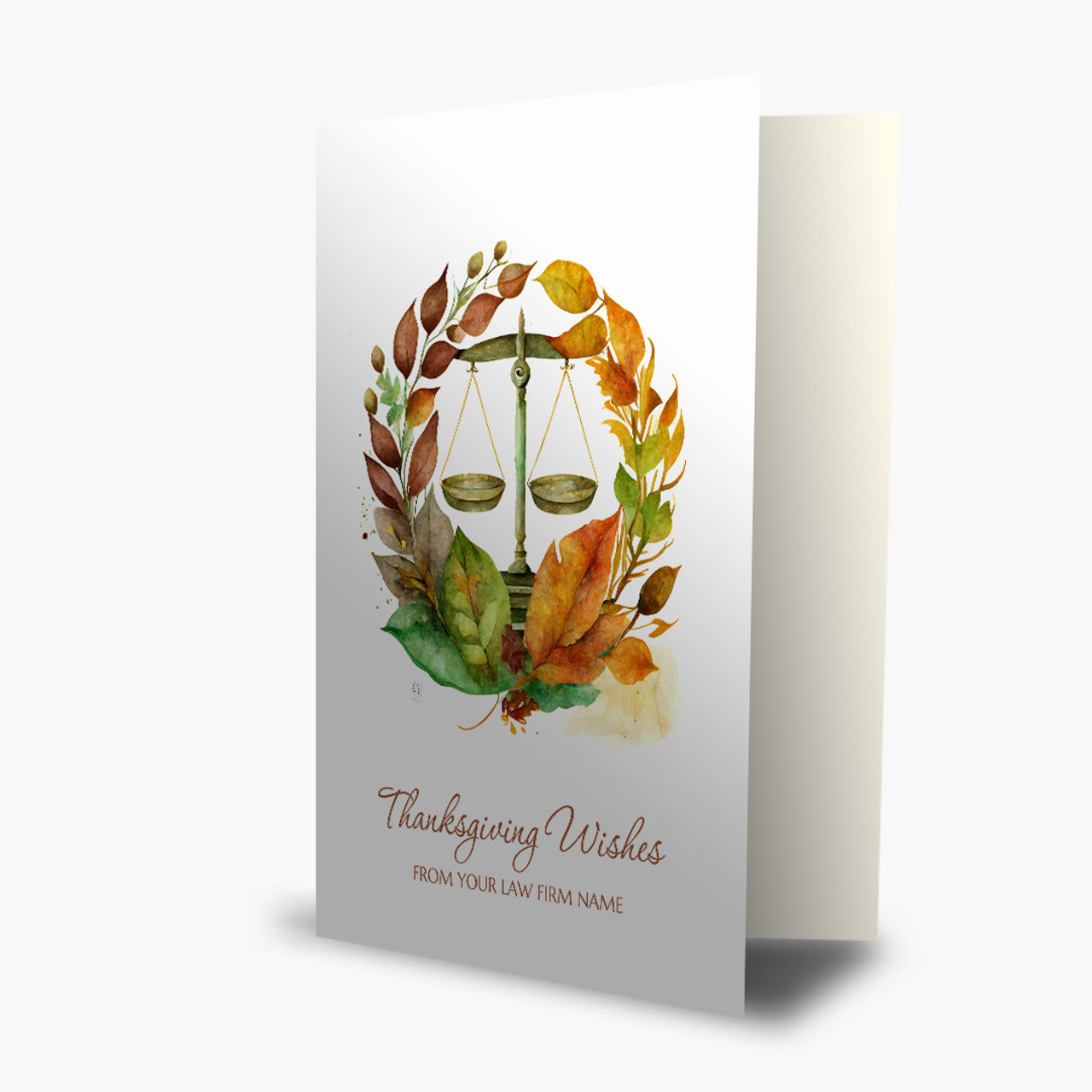 Autumn Wreath of Justice Thanksgiving Card