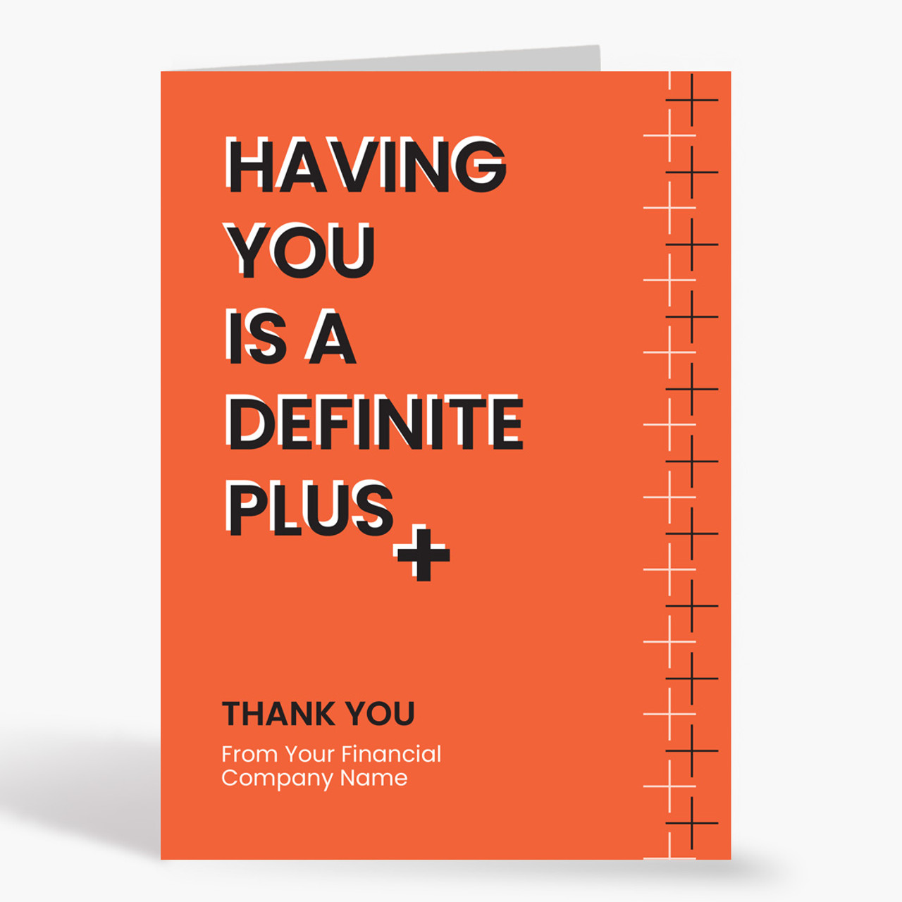 A Definite Plus Thank You Card