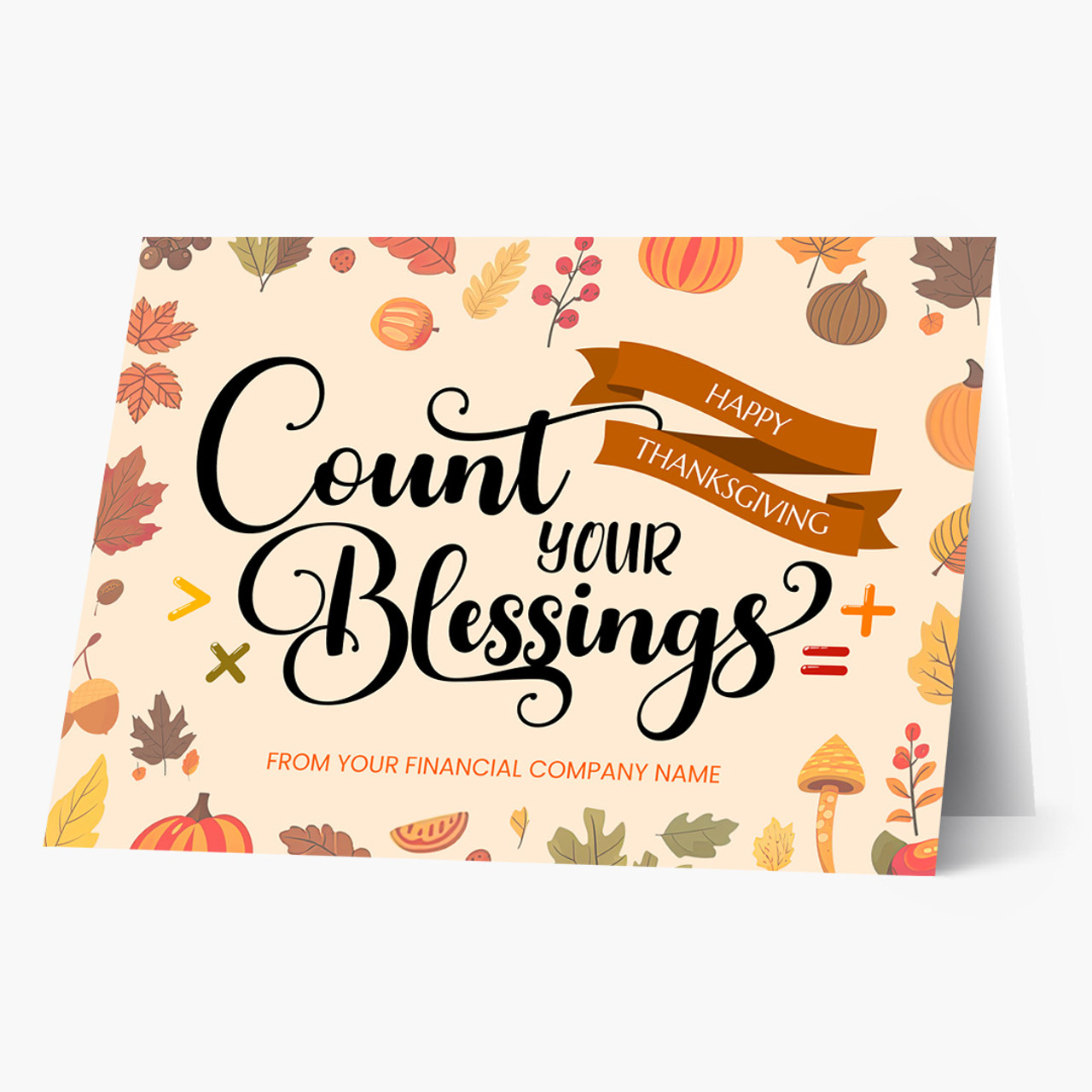 Count Your Blessings Thanksgiving Card