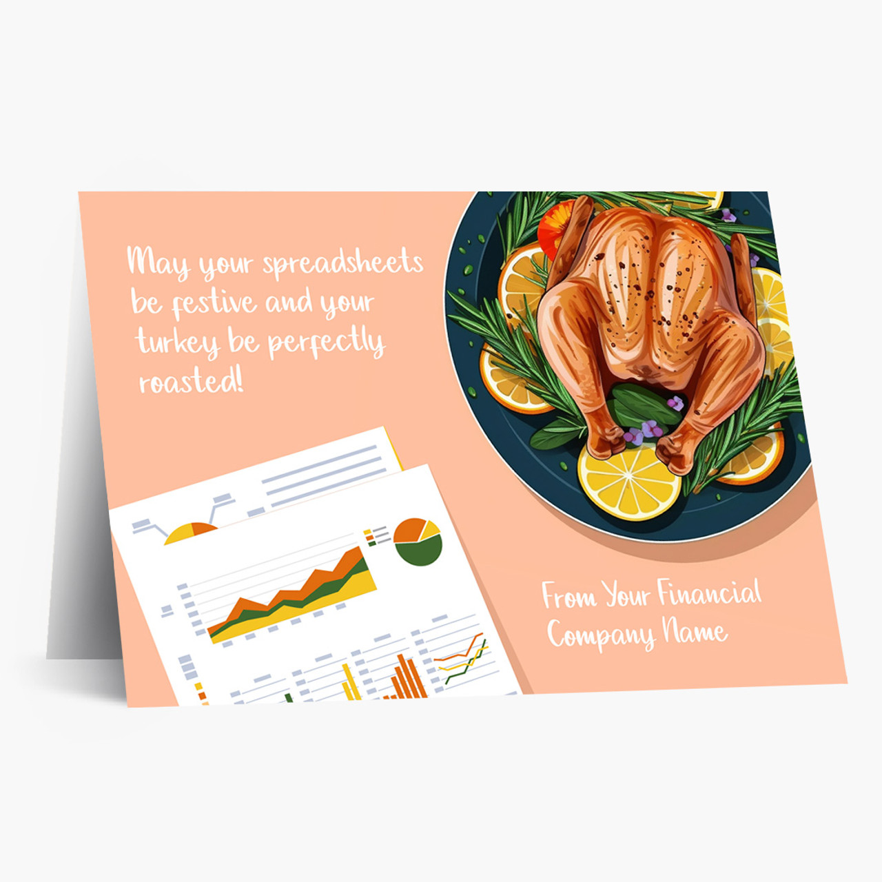 Spreadsheets and Turkey Thanksgiving Card