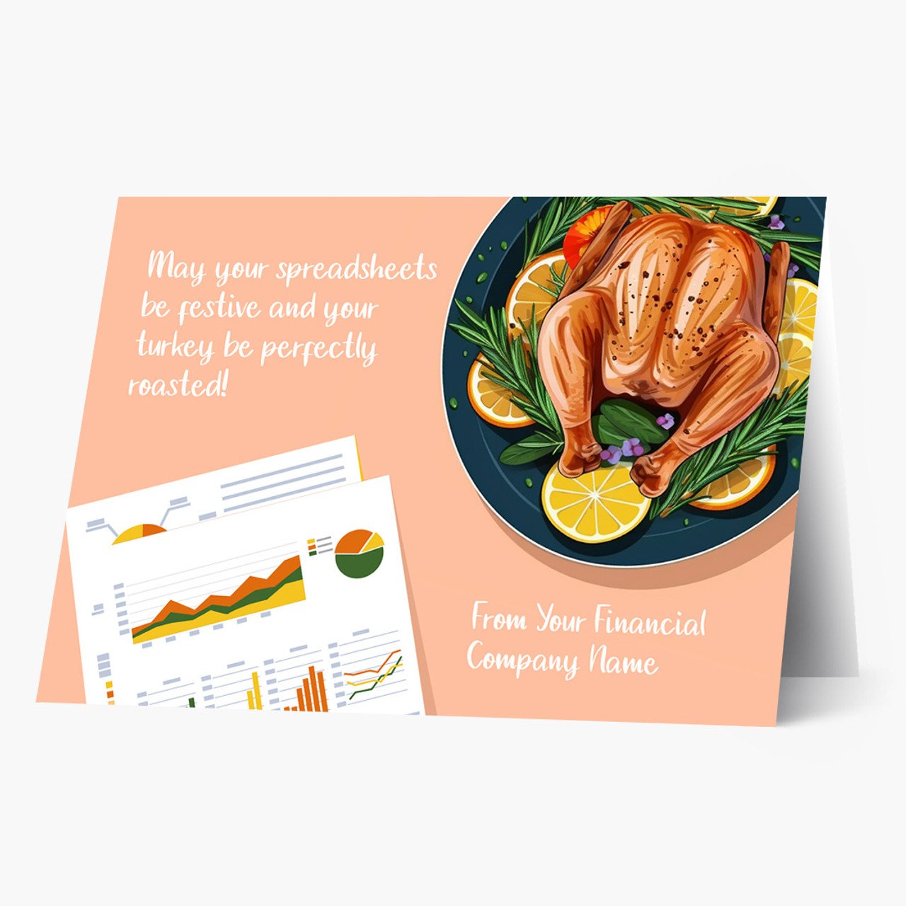 Spreadsheets and Turkey Thanksgiving Card