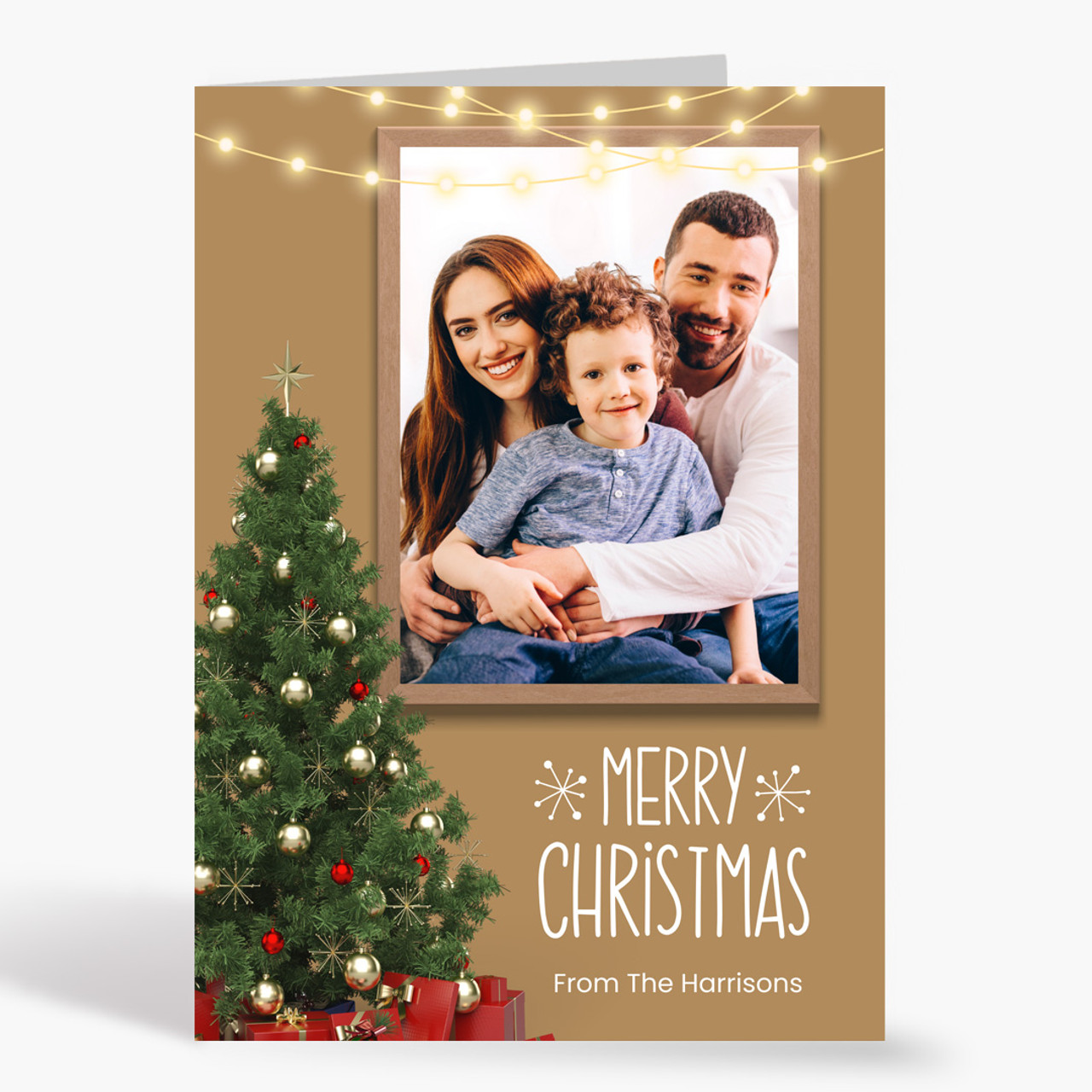 Framed Happiness Holiday Photo Card