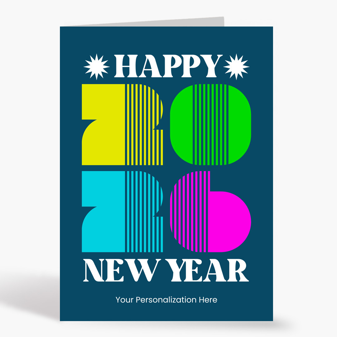 Bold and Bright New Year Card