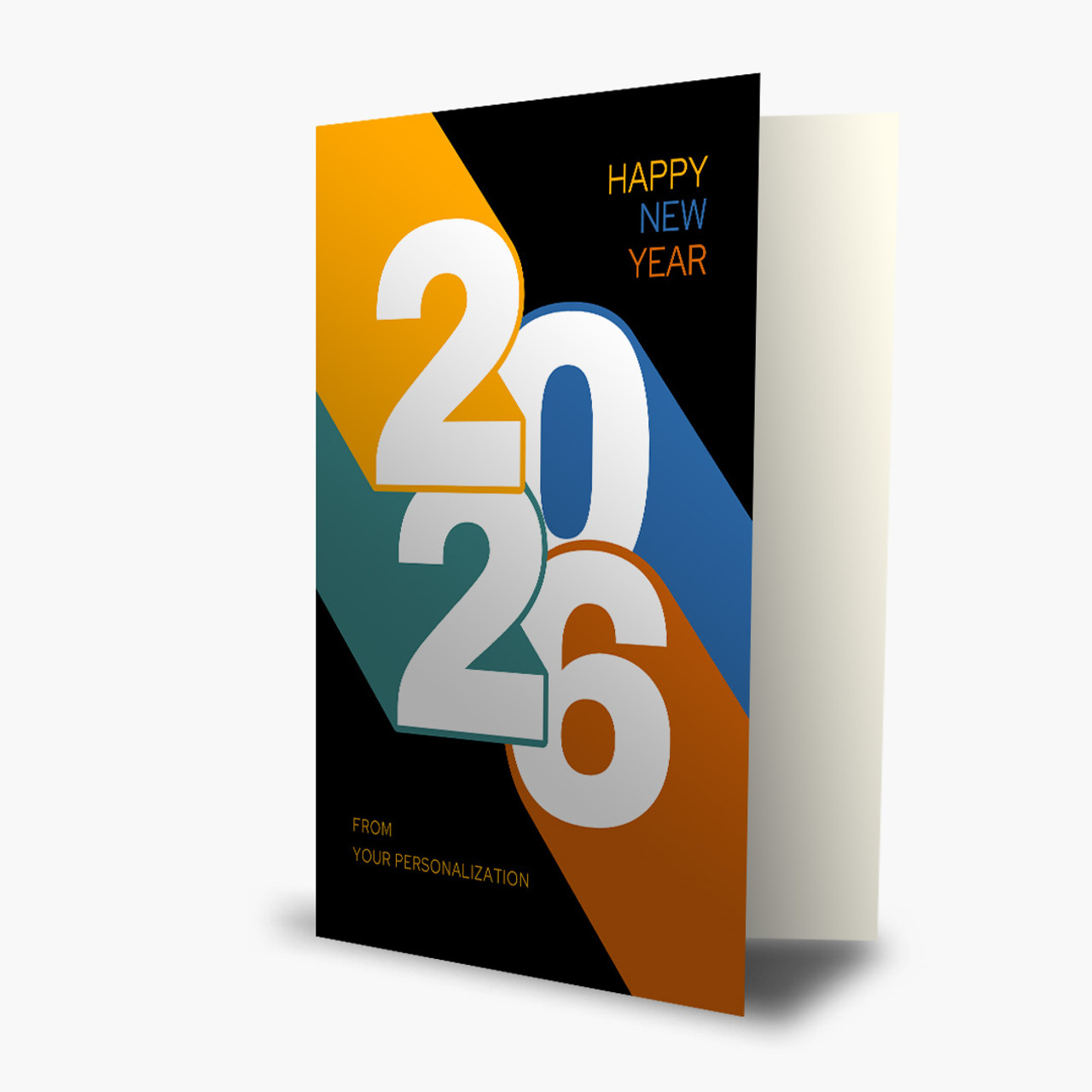 Modern Retro 2026 New Year Card