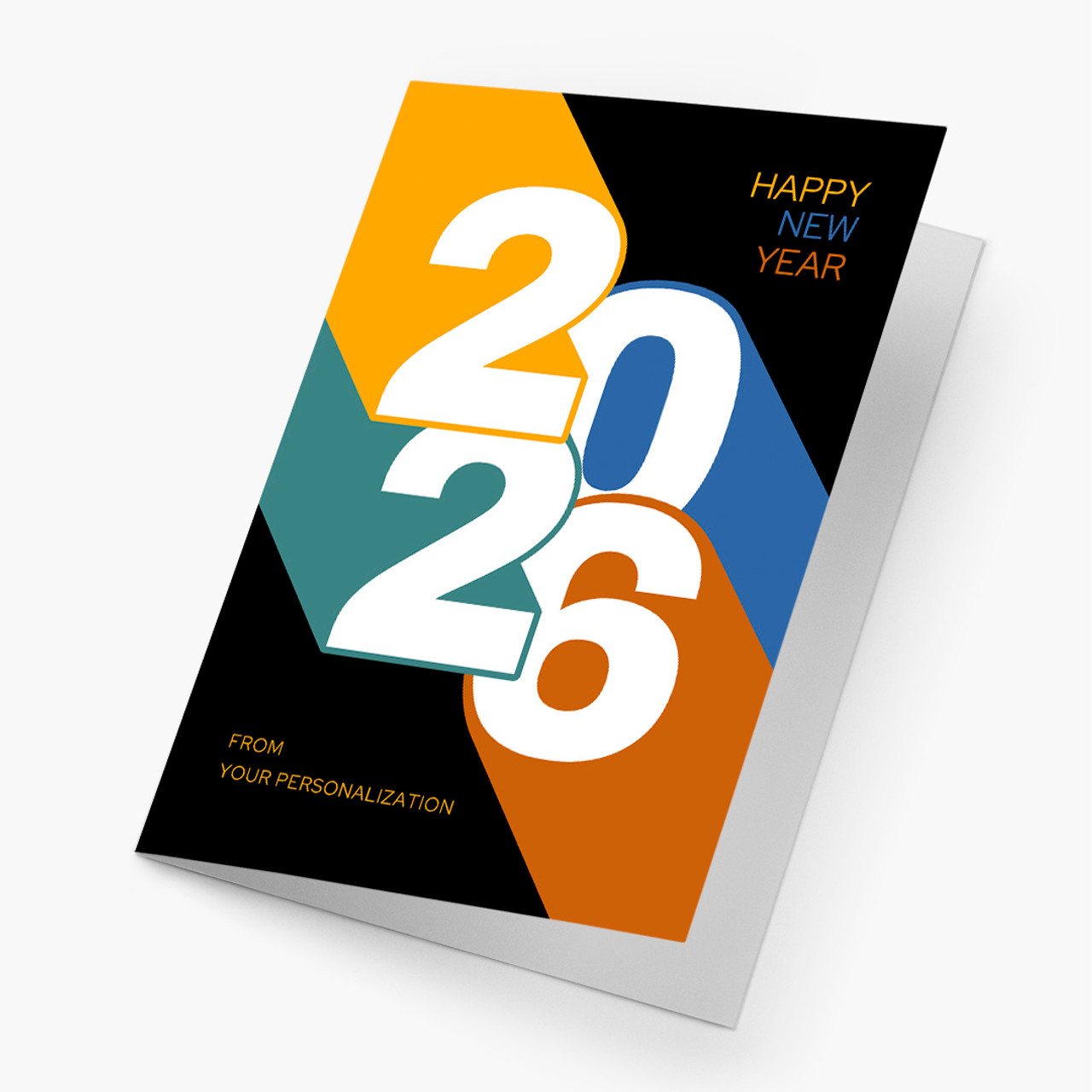 Modern Retro 2026 New Year Card