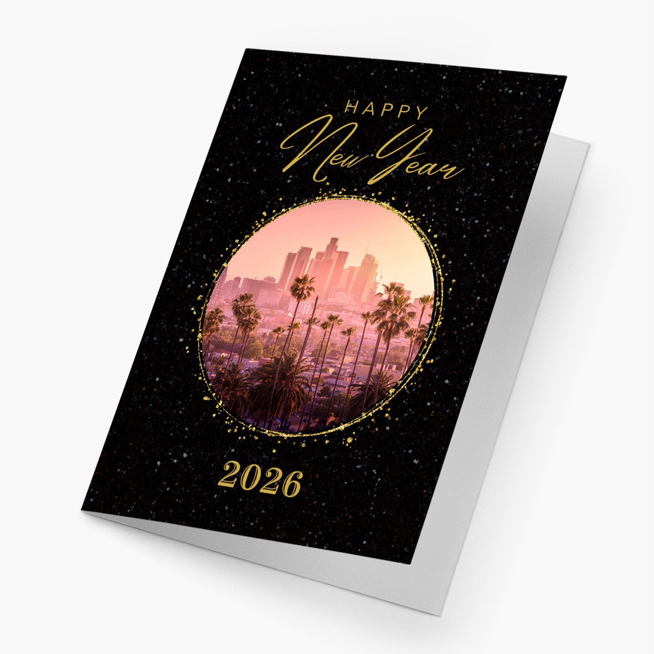 Golden View New Year Card - Los Angeles