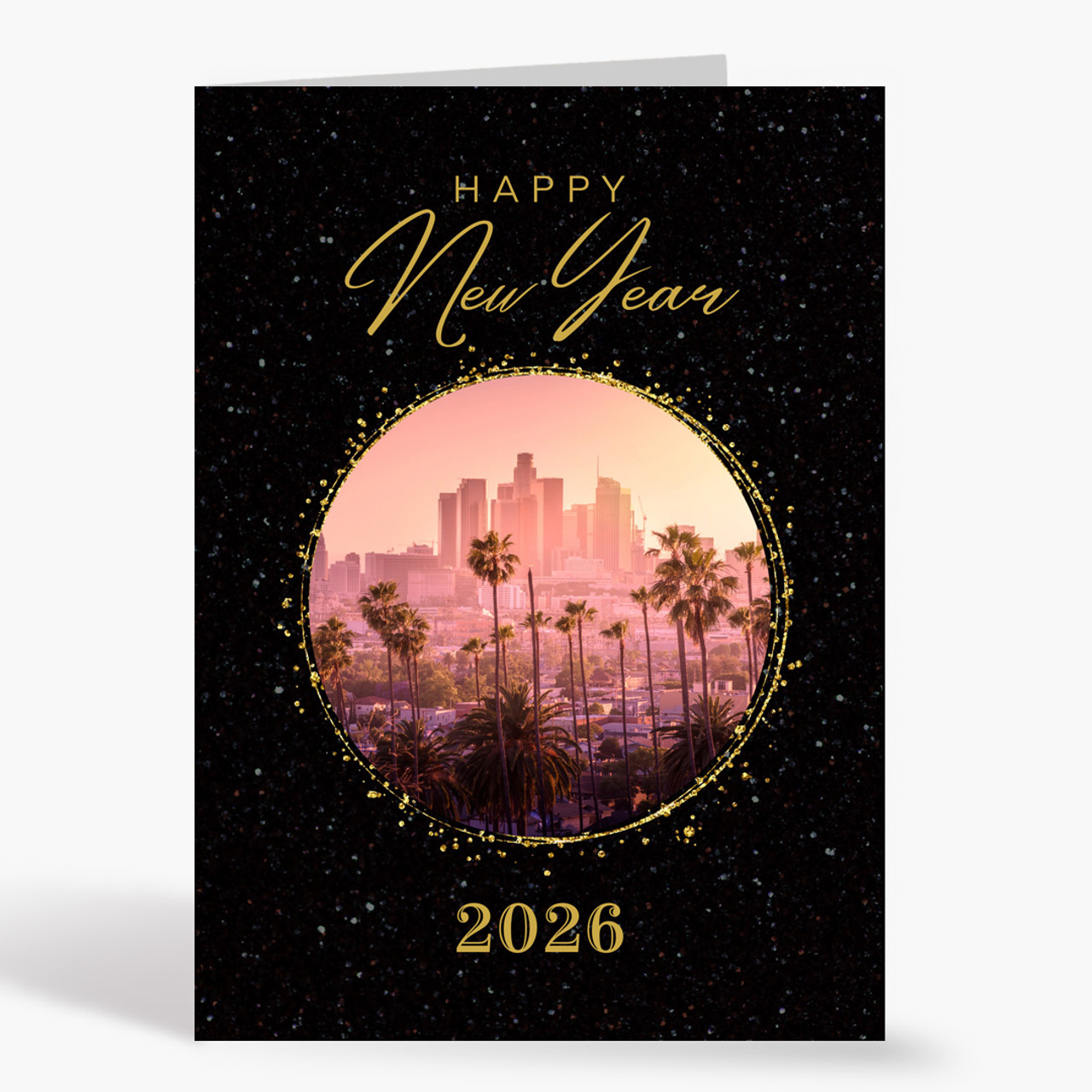 Golden View New Year Card - Los Angeles