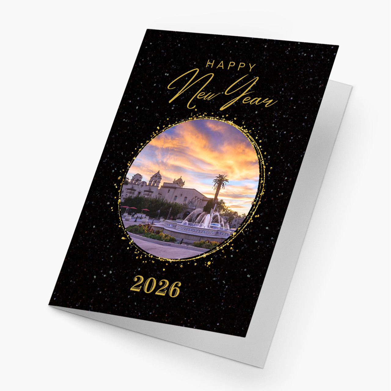 Golden View New Year Card - San Diego