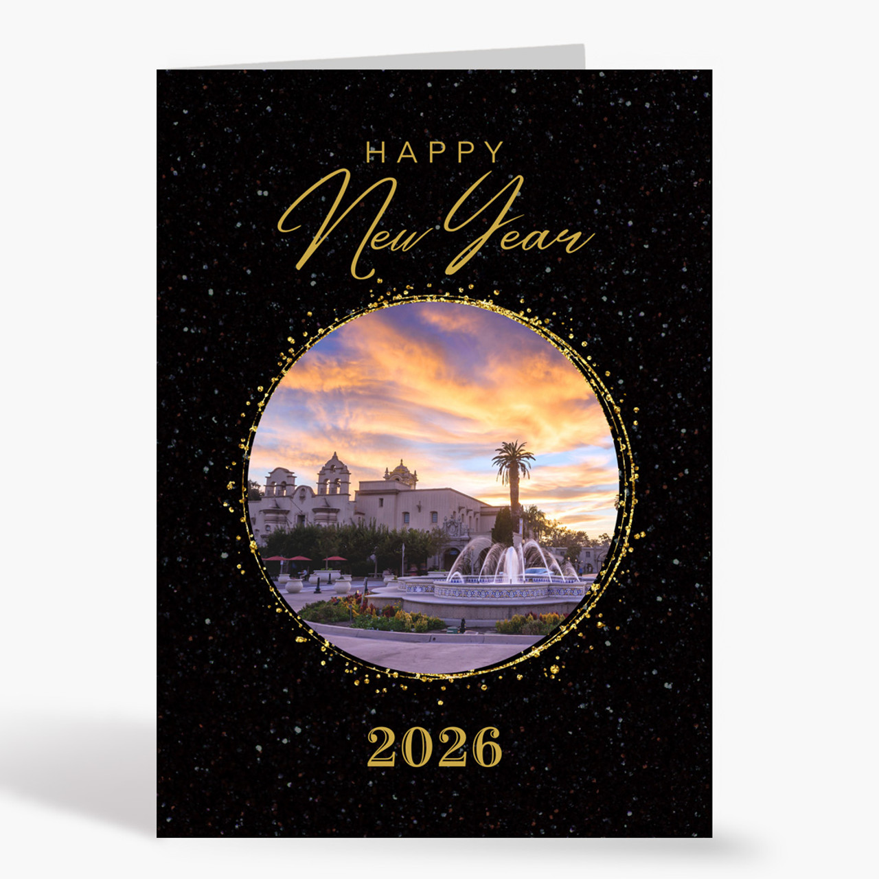 Golden View New Year Card - San Diego