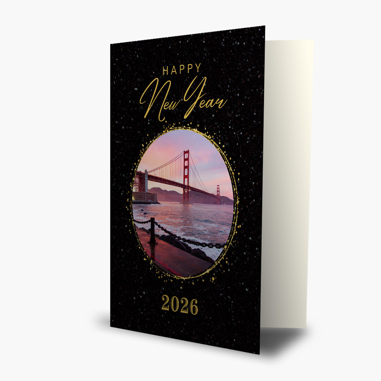 Golden View New Year Card - San Francisco