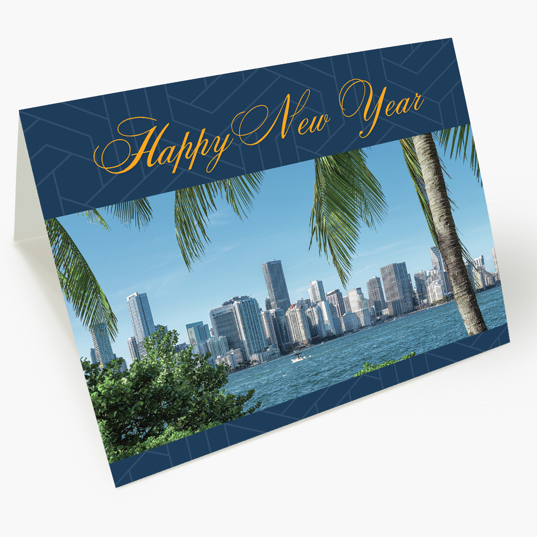 Radiant Horizons New Year Card - Miami